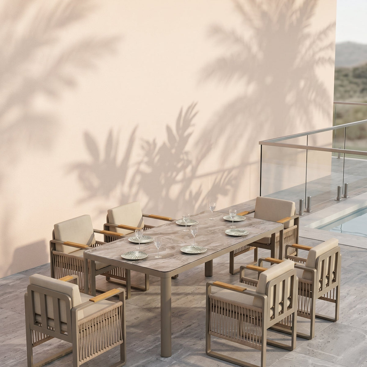 Buy Terrazi Garden Concept Argos Dining Set with Chairs & HPL Compa ...
