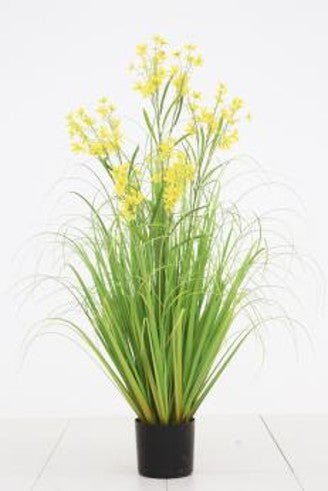 Artificial Flower Grass | Plastic Pot | 48" - Acacia Garden Center