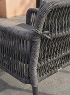 Aston Dining Set Anthracite (Terazzi) | 6 - Seater, Luxio Cord - Acacia Garden Center