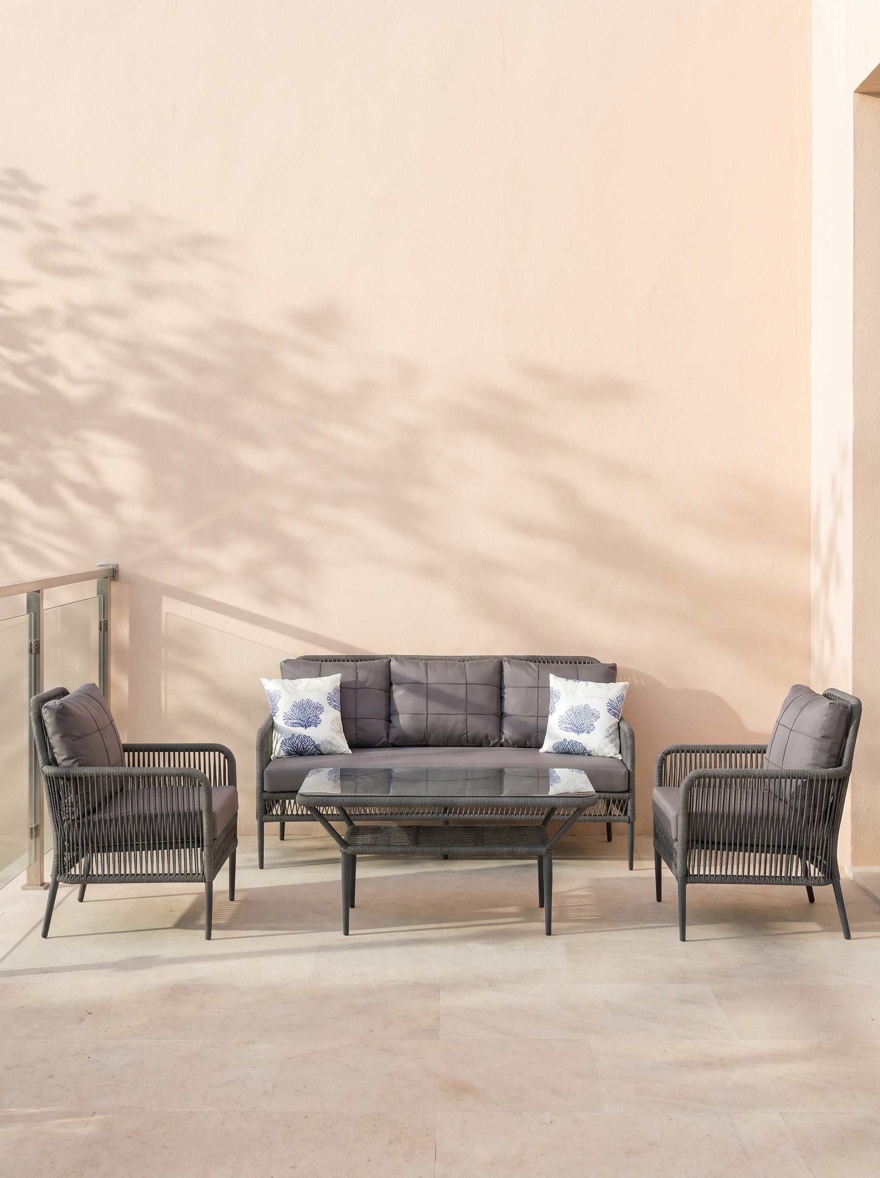 Aston Seating Group Anthracite (Terazzi) | 5 - Seater Lounge - Acacia Garden Center