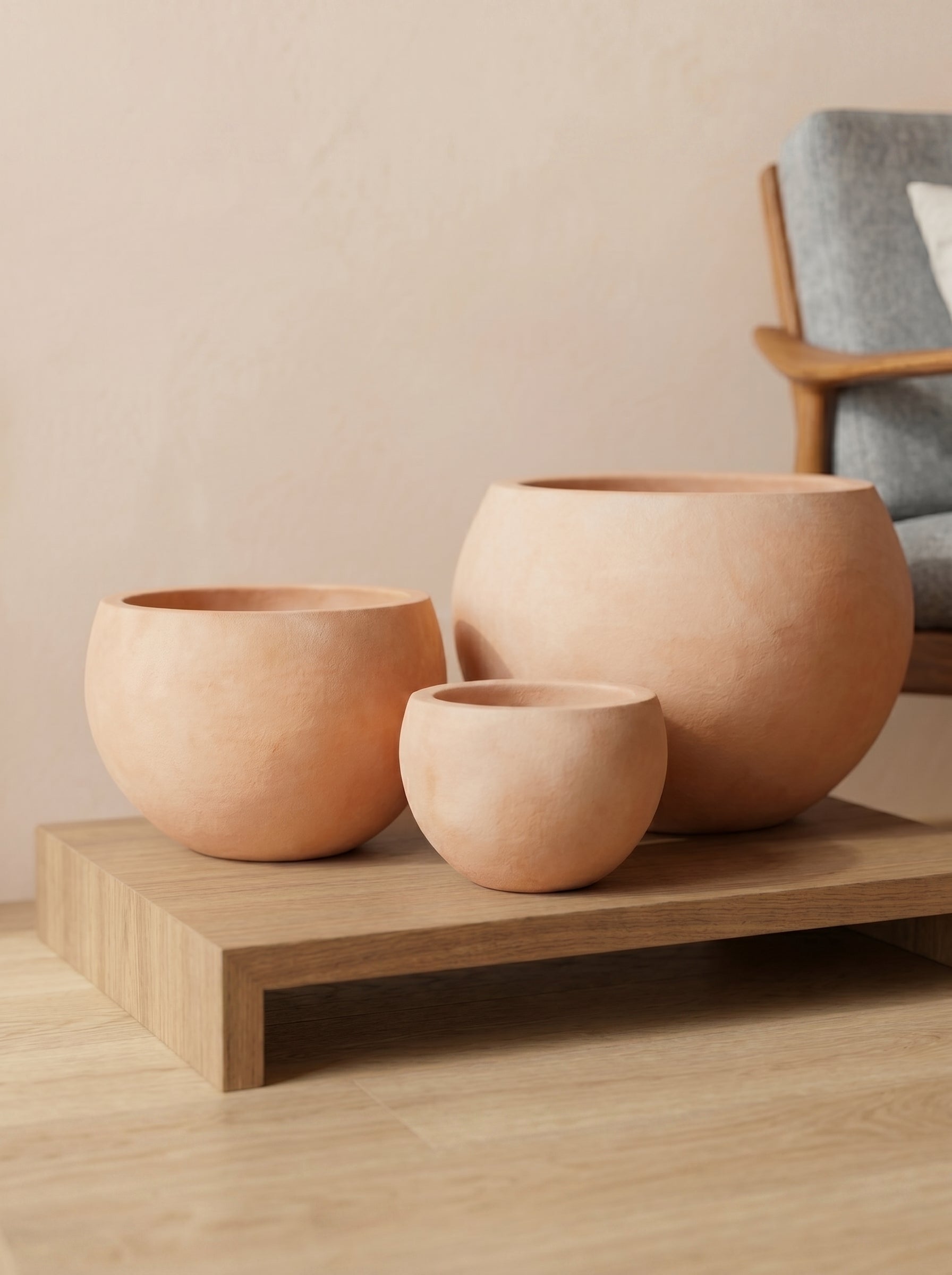 Ball Planter (Degrea) | Antique Terracotta, Dia. 20–43 cm - Acacia Garden Center