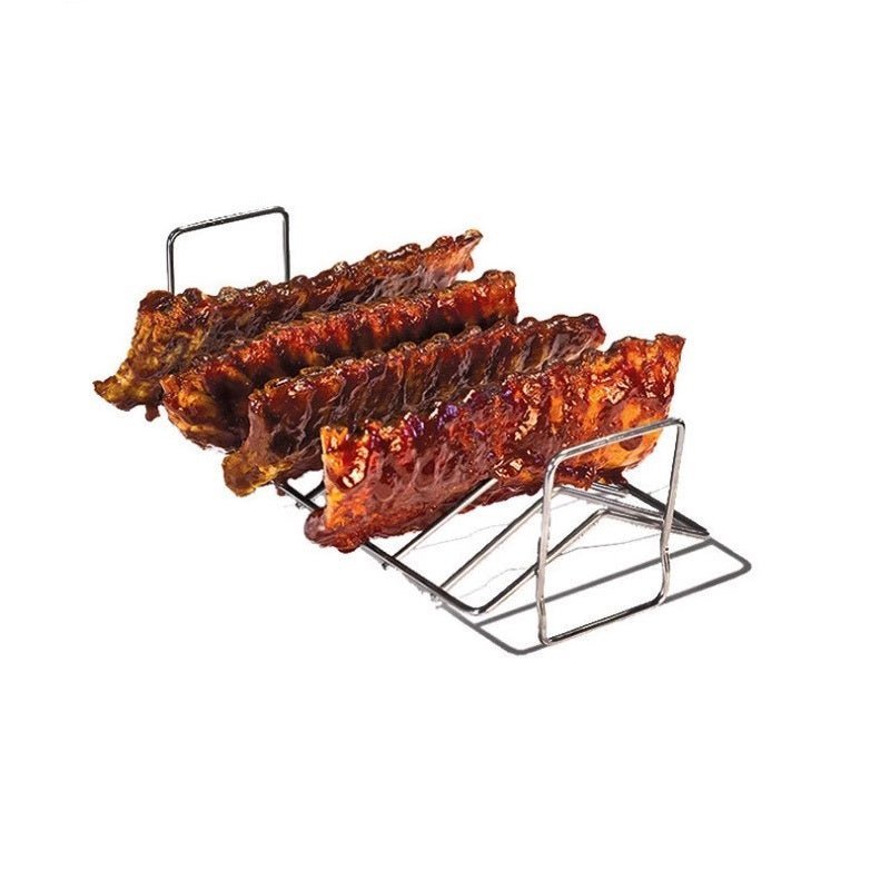 BBQ Rib Rack | Stainless Steel, 2 Sizes - Acacia Garden Center