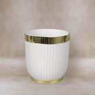 Black & White Ceramic Pot | Small Modern Planter - Acacia Garden Center