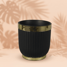 Black & White Ceramic Pot | Small Modern Planter - Acacia Garden Center