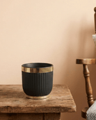 Black & White Ceramic Pot | Small Modern Planter - Acacia Garden Center