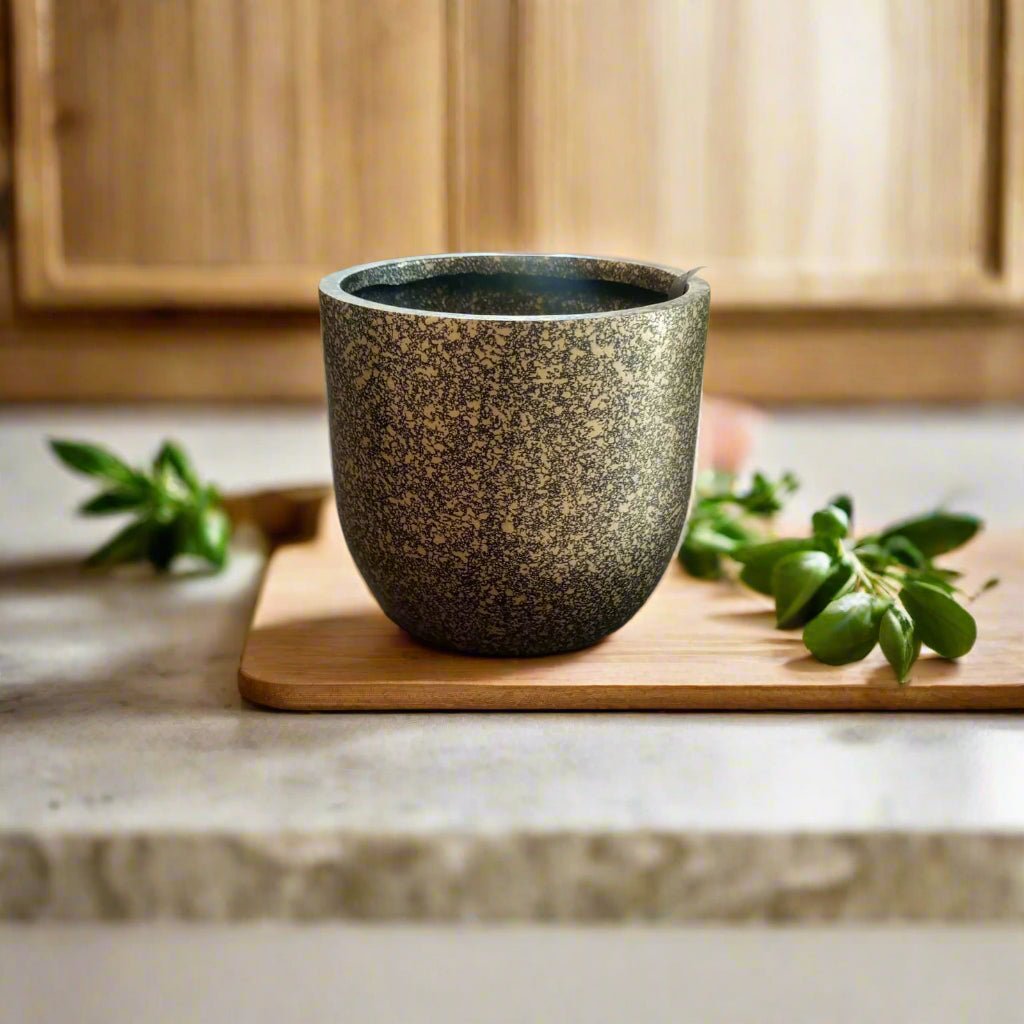 Capi Europe Planter Ball Terrazzo BTZG 132 Gold Capi - Acacia Garden Center