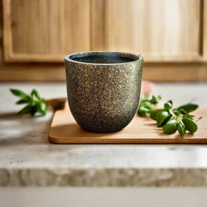 Capi Europe Planter Ball Terrazzo BTZG 132 Gold Capi - Acacia Garden Center