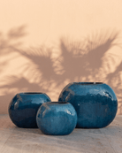 Ceramic Bella Trough Planter | Dark Blue - Acacia Garden Center