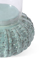 Ceramic Manchester Hurricane Candle Holder | Light Green - Acacia Garden Center