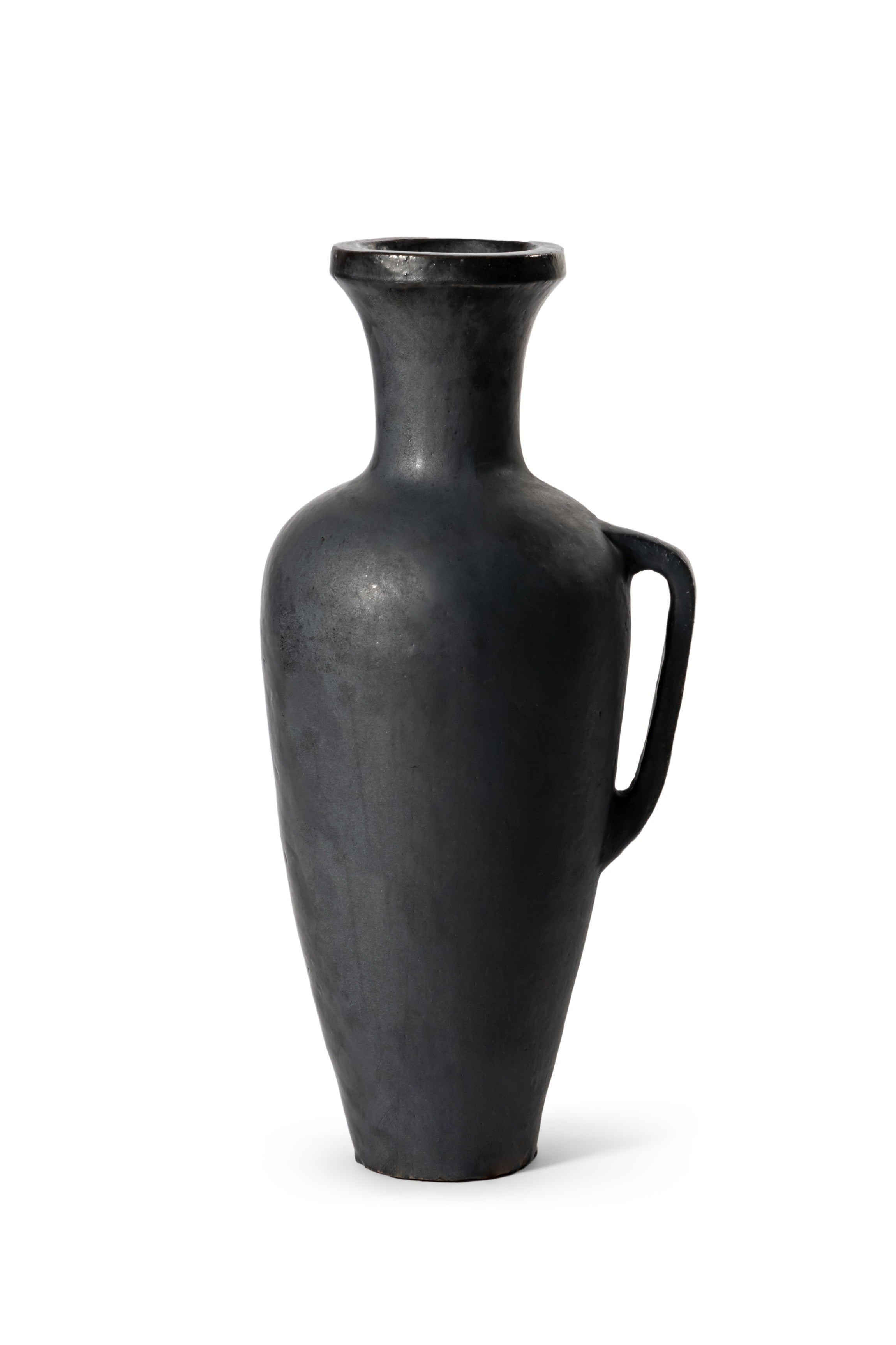 Ceramic Piemonte Vase | Graphite Black, 63 cm - Acacia Garden Center
