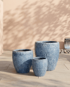 Ceramic Rope Planter | Blue - Acacia Garden Center