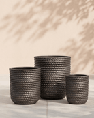 Ceramic Rope Pot | Dark Brown - Acacia Garden Center