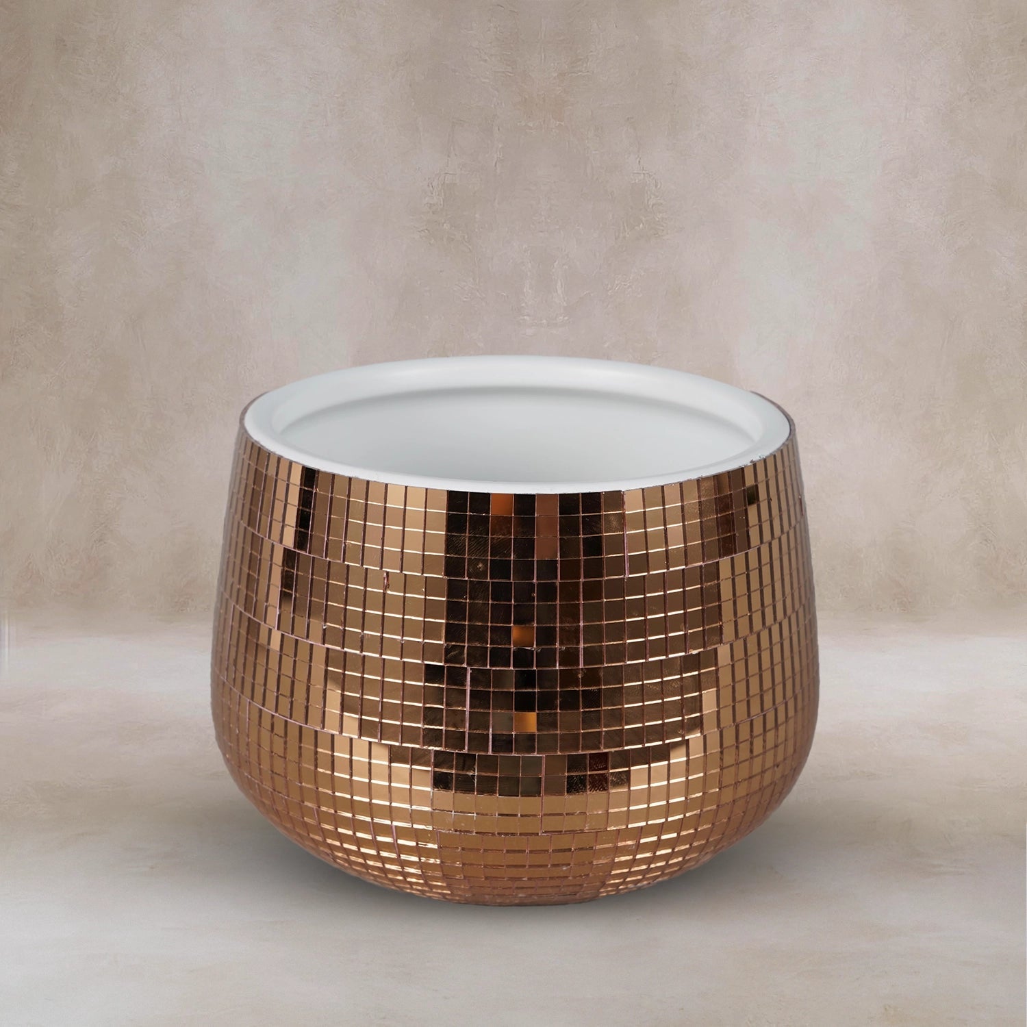Champagne Metallic Ceramic Pot | Small Decorative Planter - Acacia Garden Center