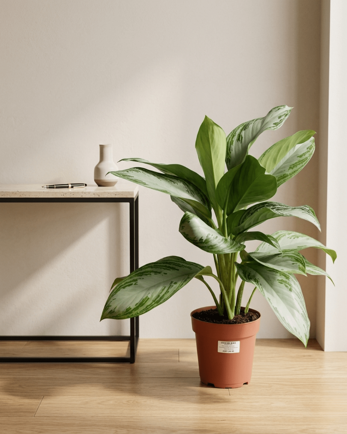 Chinese Evergreen 'Cleopatra' (Aglaonema rotundum) | 40–50 cm - Acacia Garden Center
