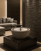 Concrete Water Fountain with Pump | Low - Profile, 40 × 40 × 20 cm - Acacia Garden Center