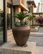 Dimple Jar Atlantis Ceramic | Statement Jar, 70 cm - Acacia Garden Center