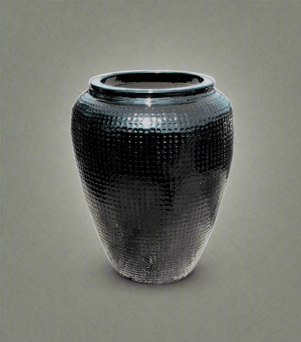 Dimple Jar - High Quality Atlantis and Ceramic Vietnam 4042BL - Acacia Garden Center