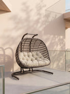 Double Swing Chair | Poly Bamboo Egg Pod, 2–3 Seater - Acacia Garden Center