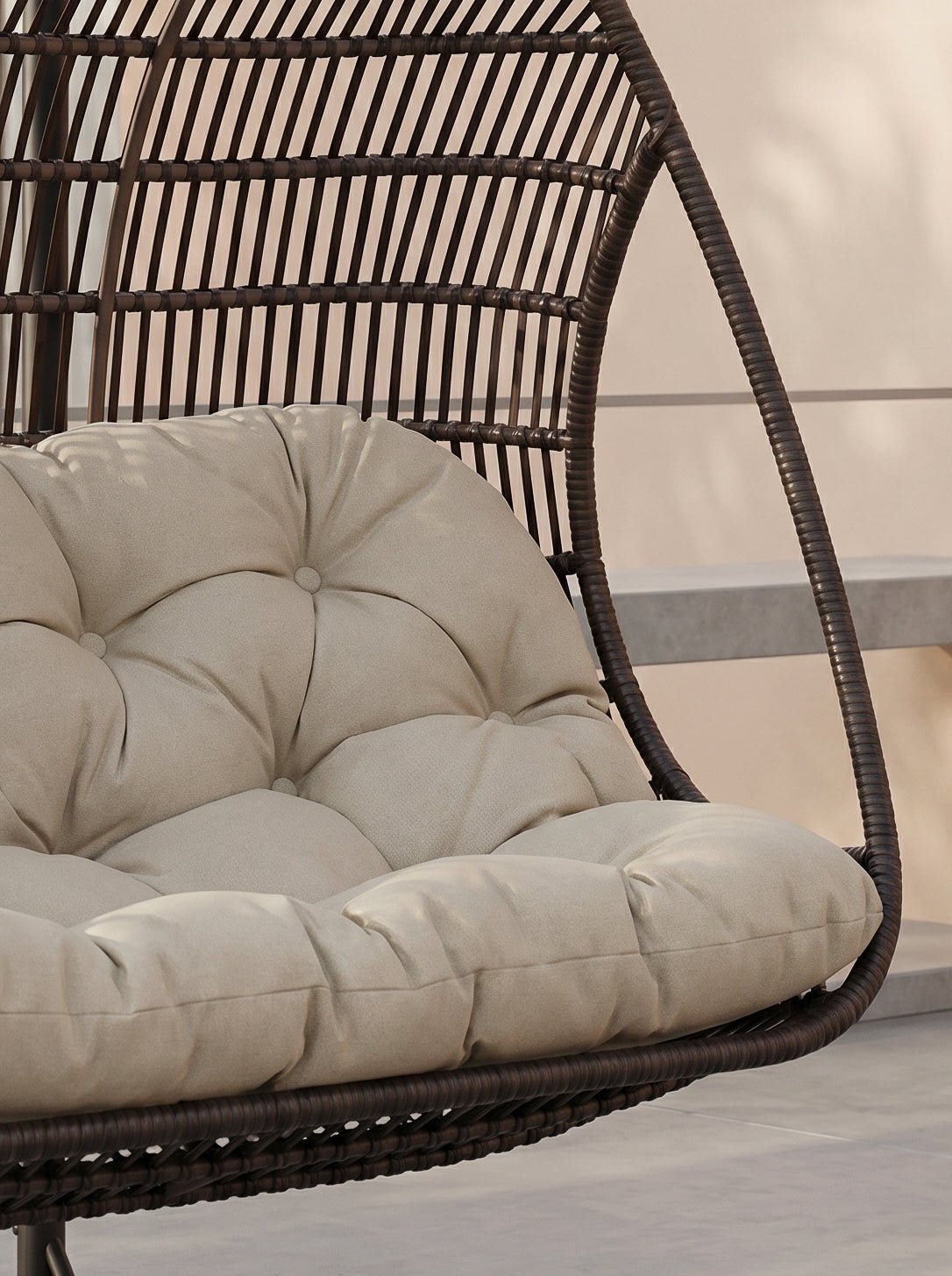 Double Swing Chair | Poly Bamboo Egg Pod, 2–3 Seater - Acacia Garden Center
