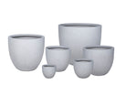 Fiber Clay Pot Rough Texture | Light Grey, Dia. 25–76 cm - Acacia Garden Center