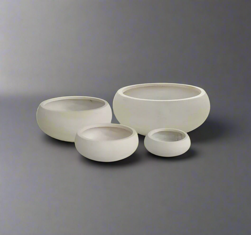 Fiber Clay Pot Round Bowl - (DW160183) - Acacia Garden Center