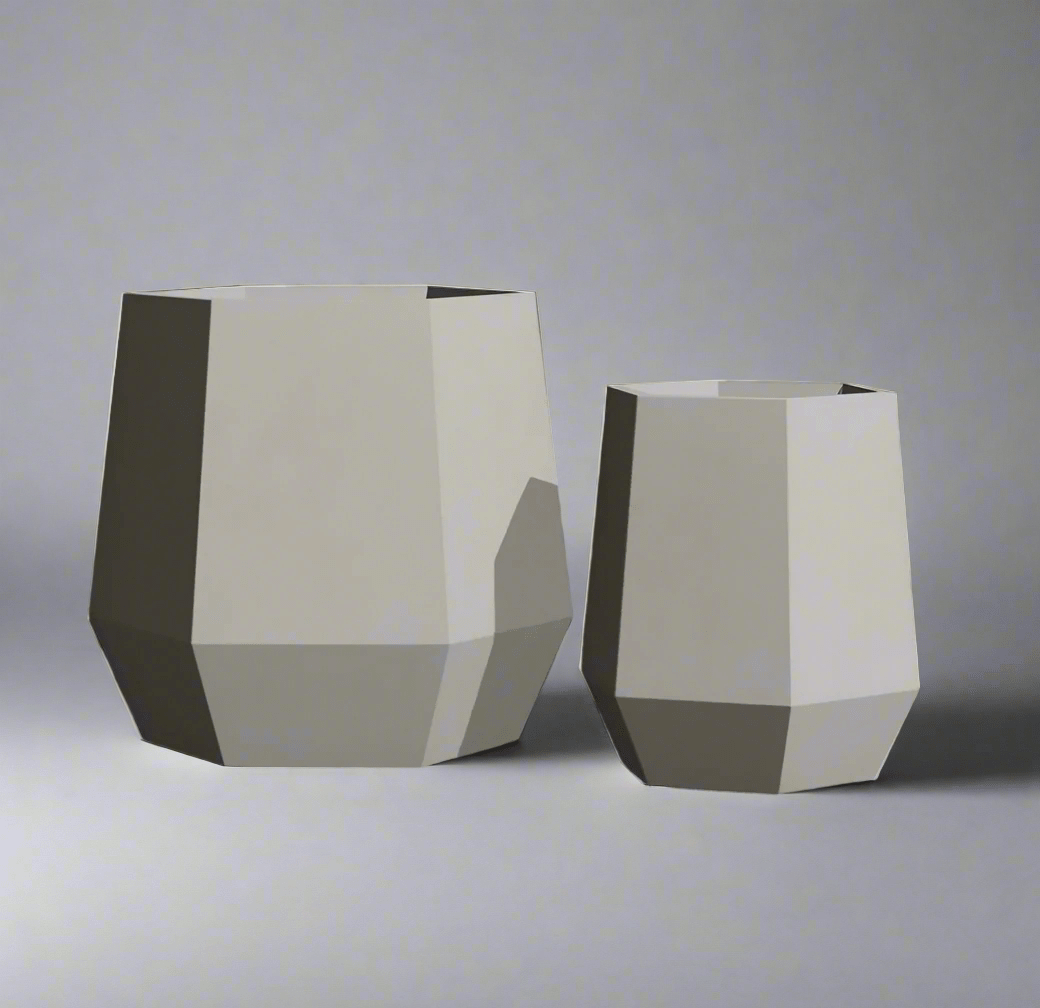 Fiber Clay Pots YF - 0313B, Beige Ronglin - Acacia Garden Center