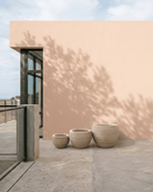 Fiber Clay Round Pot | Beige or Grey, Dia. 26–49 cm - Acacia Garden Center