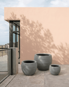 Fiber Clay Round Pot | Beige or Grey, Dia. 26–49 cm - Acacia Garden Center