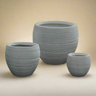 Fiber Clay Round Pot | Beige or Grey, Dia. 26–49 cm - Acacia Garden Center