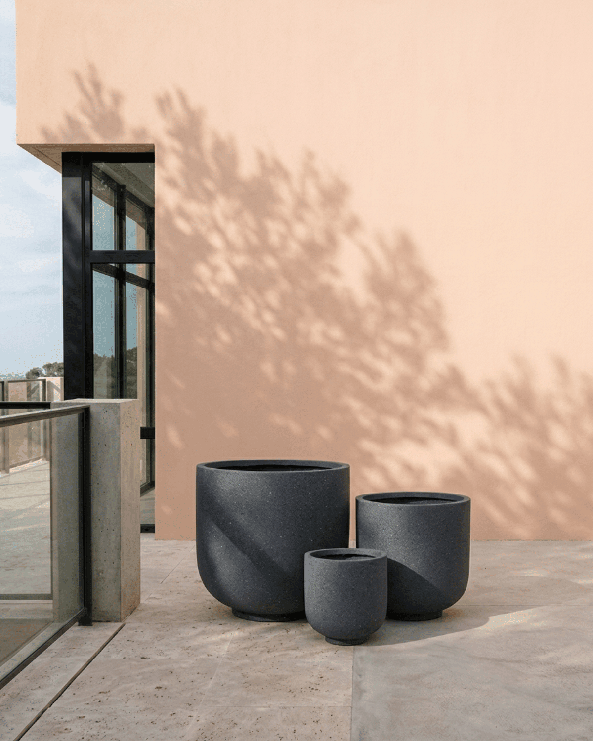 Fiberclay Pot Rough Texture | DW161208 - Acacia Garden Center