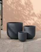 Fiberclay Pot Rough Texture | DW161208 - Acacia Garden Center