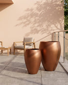 Fiberglass Planter, HP 1061, Copper Color - Acacia Garden Center