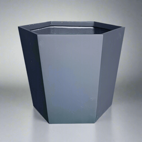 Fiberglass Pot Matt Grey | Rounded Vase, Dia. 34–54 cm - Acacia Garden Center