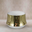Golden Mirror Finish Ceramic Pot | Small Decorative Planter - Acacia Garden Center