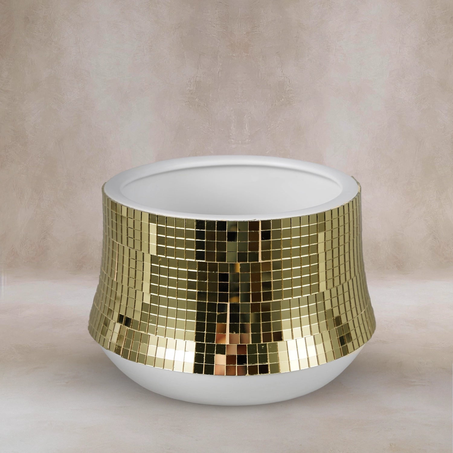 Golden Mirror Finish Ceramic Pot | Small Decorative Planter - Acacia Garden Center