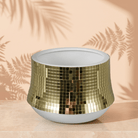 Golden Mirror Finish Ceramic Pot | Small Decorative Planter - Acacia Garden Center
