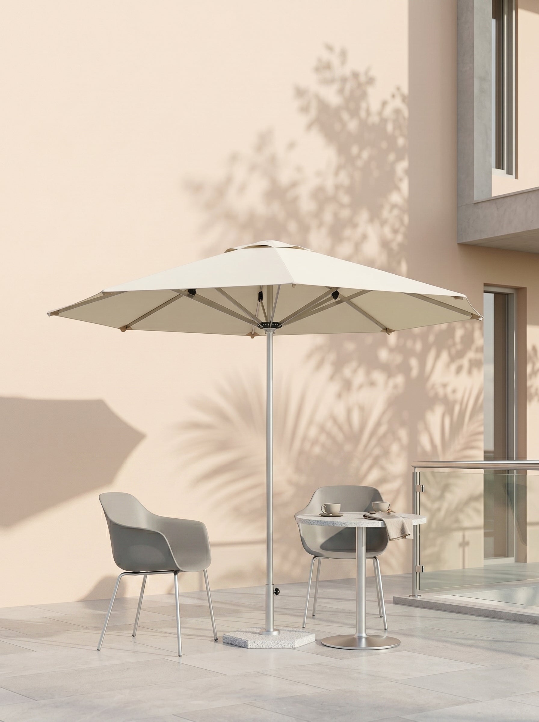 Granite Base Patio Garden Umbrella 290x250cm - Acacia Garden Center