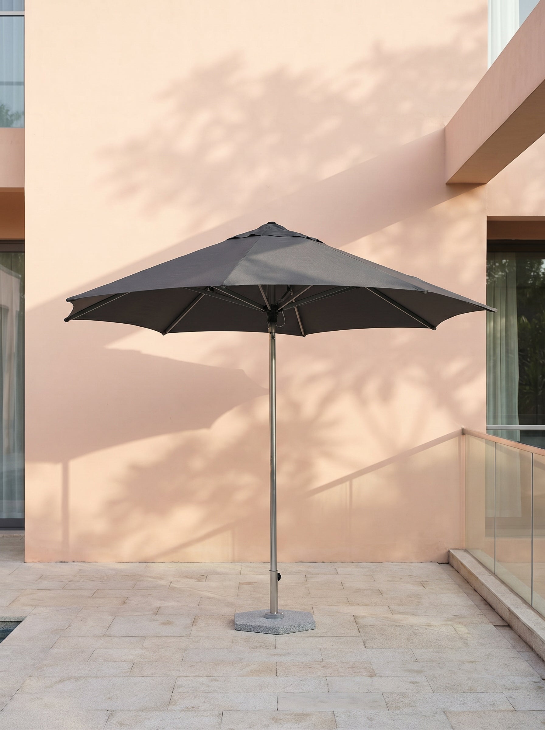 Granite Base Patio Garden Umbrella 290x250cm - Acacia Garden Center