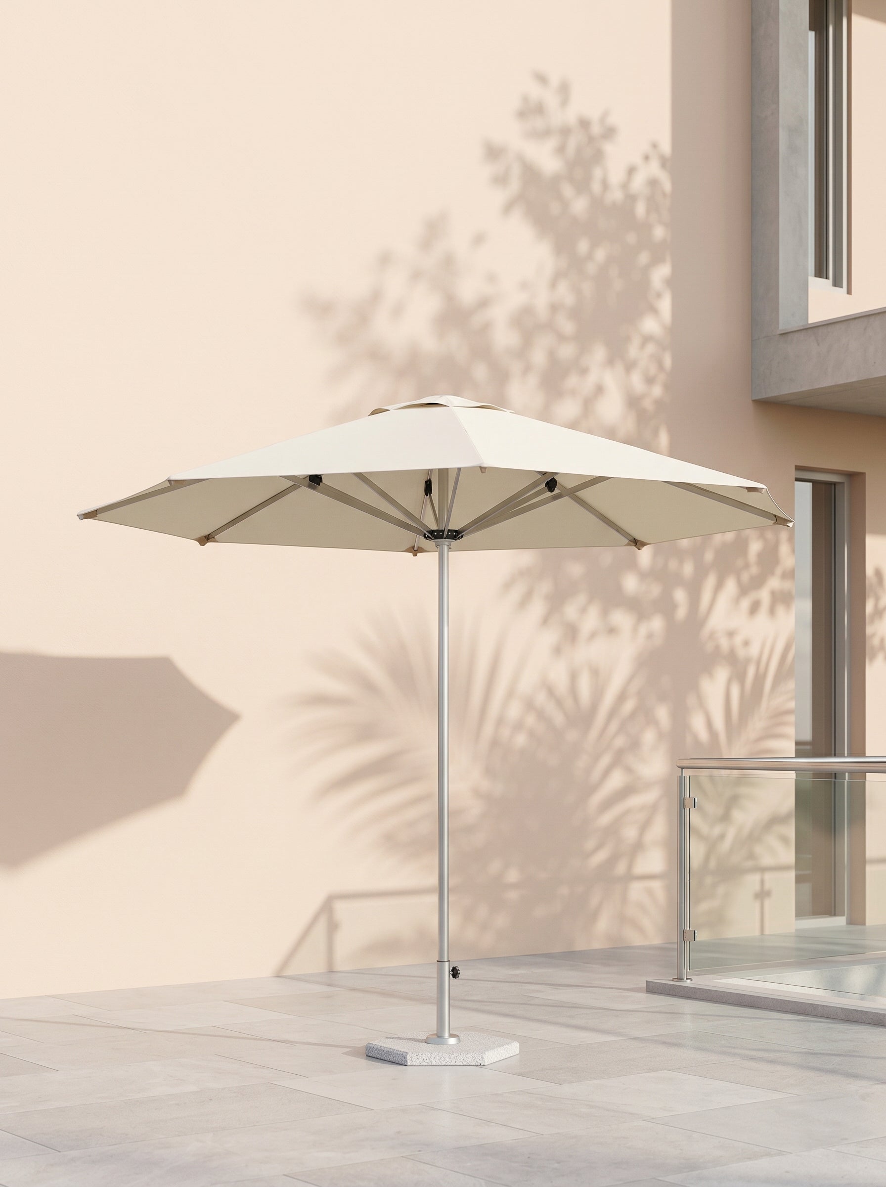 Granite Base Patio Garden Umbrella 290x250cm - Acacia Garden Center