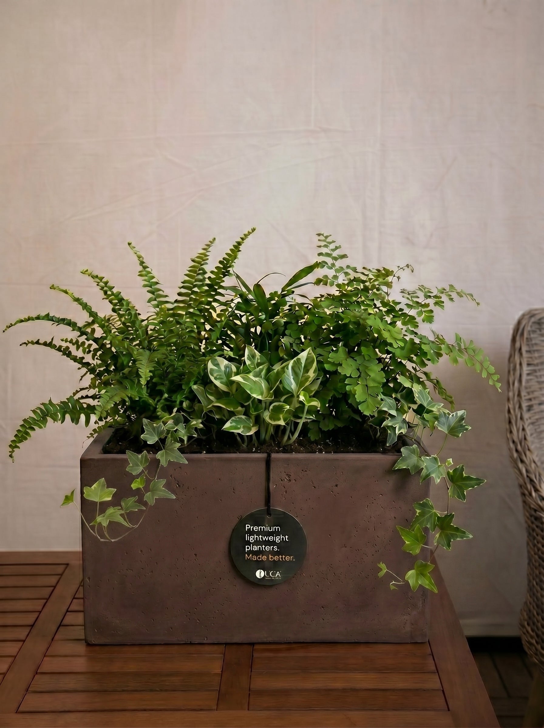 Grigio Box Planter | Rectangular Trough - Acacia Garden Center