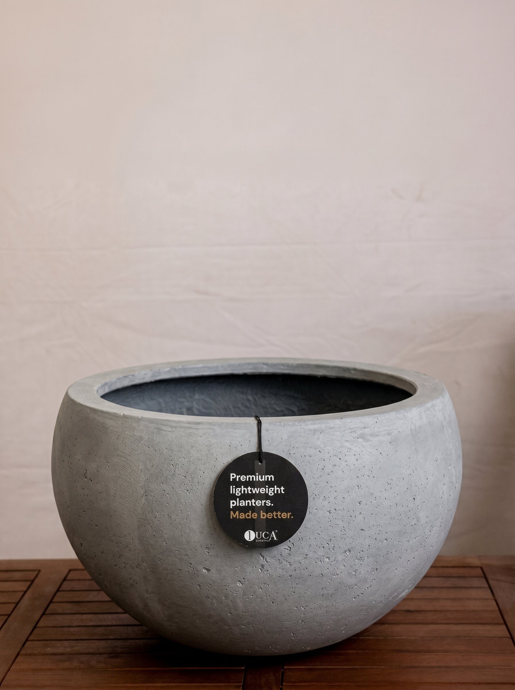 Grigio Elena Pot | Wide Sculptural Planter - Acacia Garden Center