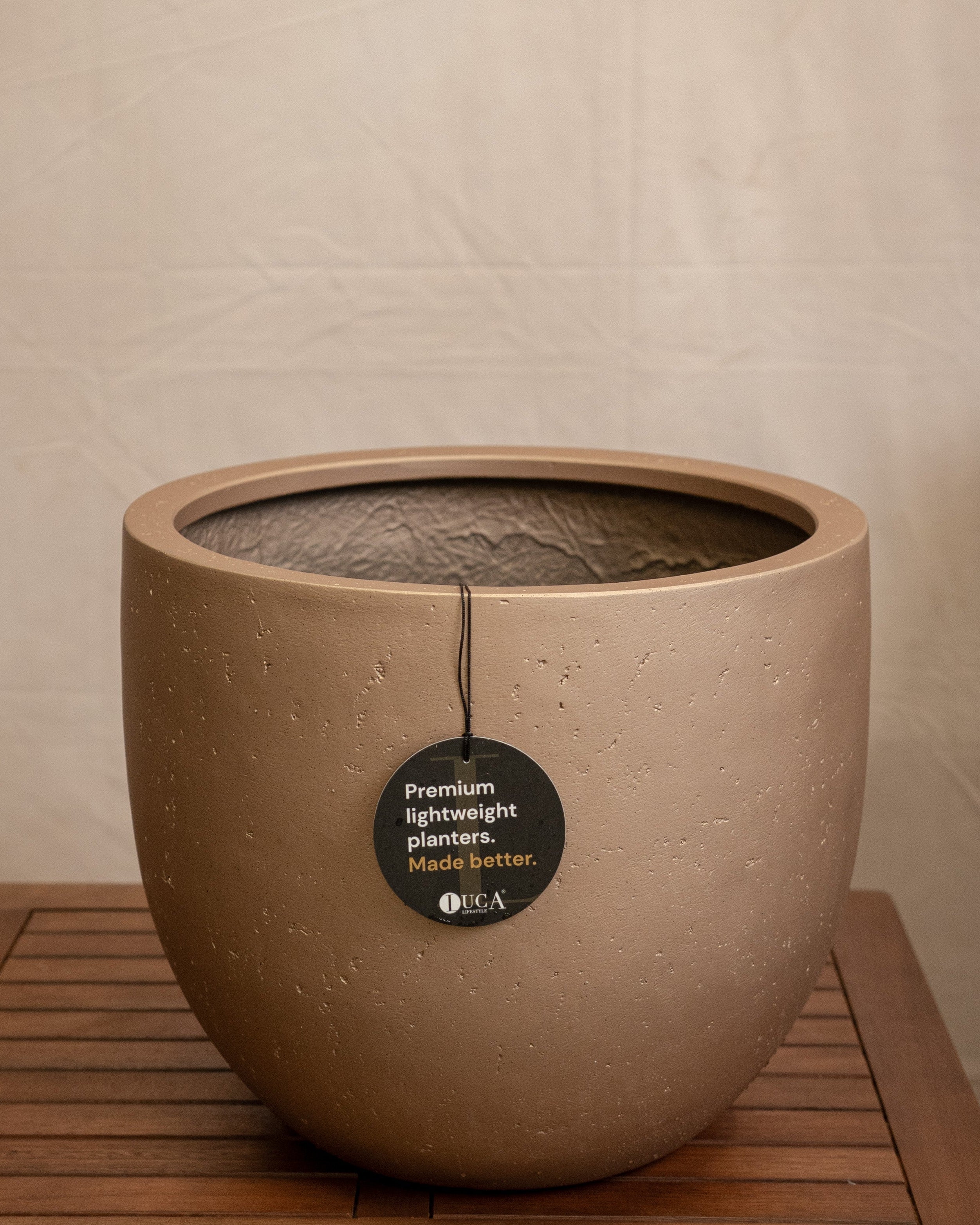 Grigio Metallic New Egg Pot | Champagne Planter, Dia. 36–55 cm - Acacia Garden Center