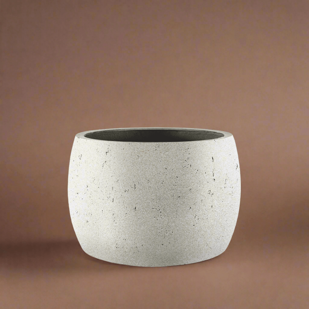 Grigio Modern Bowl | Antique White Planter, Dia. 50–110 cm - Acacia Garden Center