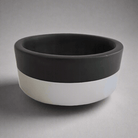 Hand Painted Round Pot | Two - Tone Design, 3 Sizes - Acacia Garden Center