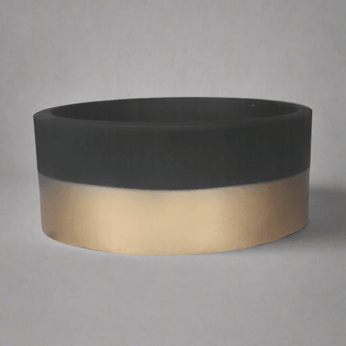 Hand Painted Round Pot | Two - Tone Design, 3 Sizes - Acacia Garden Center