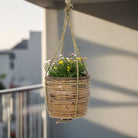 Hanging Pot Stripe (302267) | Grey, D15 × 14 cm - Acacia Garden Center