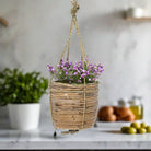 Hanging Pot Stripe (302268) | Grey, D18 × 16 cm - Acacia Garden Center