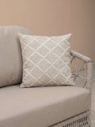 Icon Seating Group Beige (Terazzi) | 5 - Seater, Cross - Weave - Acacia Garden Center