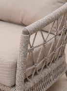 Icon Seating Group Beige (Terazzi) | 5 - Seater, Cross - Weave - Acacia Garden Center