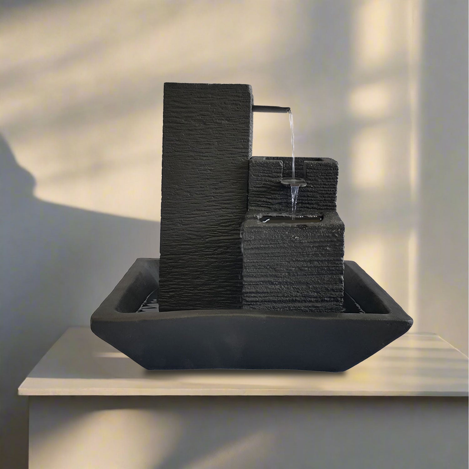 Indoor Tabletop Water Fountain (SF40) | Decorative Desk Feature - Acacia Garden Center